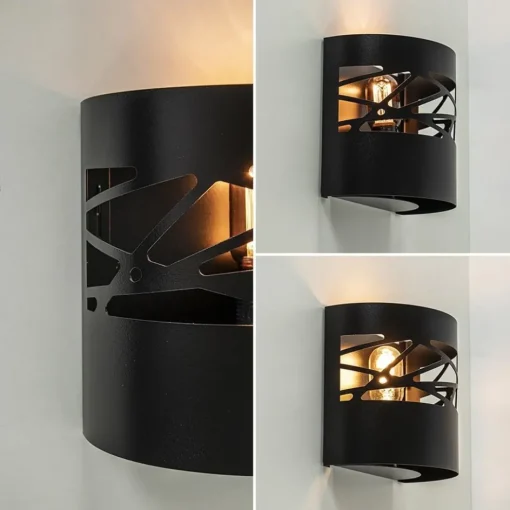 Wandlamp halve cilinder mat zwart>Straluma New