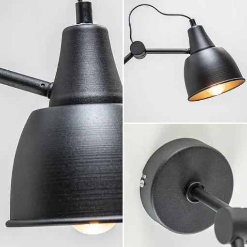 Wandlamp industrieel verstelbare arm zwart>Straluma Online