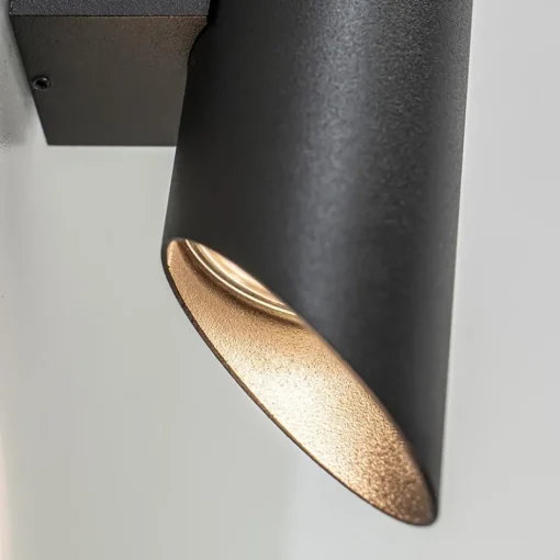 Wandlamp koker smal up+down zwart>Straluma Outlet