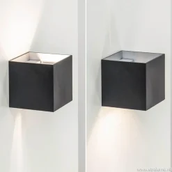 Wandlamp kubus verst. zwart/grijs ex.g9></noscript>Straluma