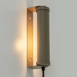 Wandlamp mat zand E14 met snoer></noscript>Straluma Hot