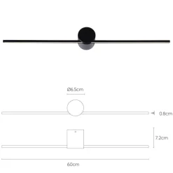 Wandlamp Mizar 60cm zwart IP44></noscript>Straluma Clearance