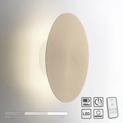 Wandlamp op accu goud 3-standen dimbaar>Straluma
