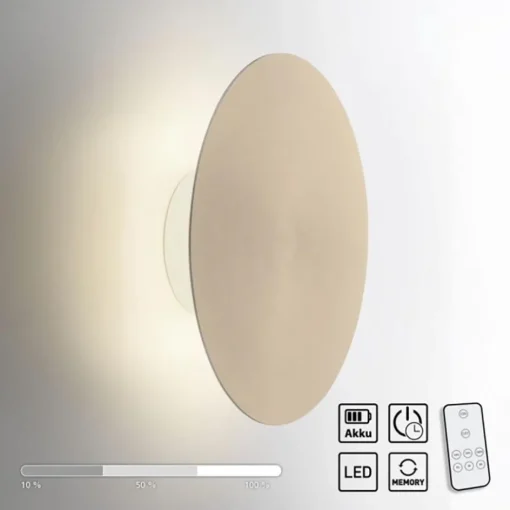Wandlamp op accu goud 3-standen dimbaar>Straluma