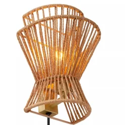 Wandlamp papier naturel met mat goud></noscript>Straluma Clearance