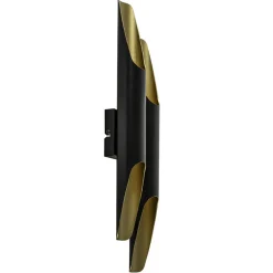 Wandlamp Pipes 48cm zwart/matgoud>Straluma Hot