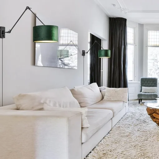 Wandlamp Prestige Chic zwart/kap groen>Straluma Sale