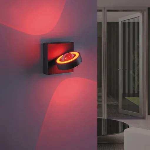 Wandlamp Q-Mia smart antraciet rgbw>Straluma Discount