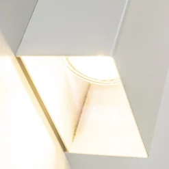 Wandlamp rechthoek wit up+down GU10></noscript>Straluma Outlet
