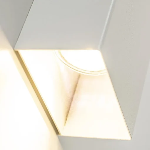 Wandlamp rechthoek wit up+down GU10>Straluma Outlet
