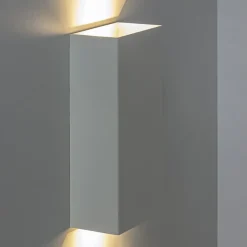 Wandlamp rechthoek wit up+down GU10></noscript>Straluma Outlet