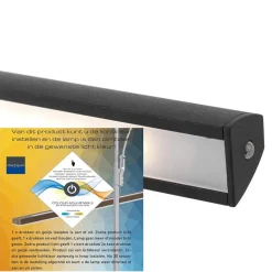 Wandlamp schilderij zwart inclusief dimbaar LED></noscript>Straluma Best