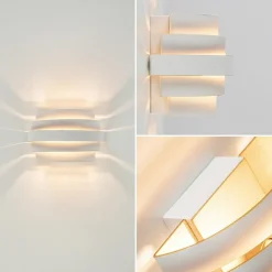 Wandlamp Scudo klein wit/goud></noscript>Straluma Best