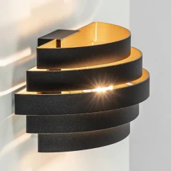 Wandlamp Scudo zwart/goud 25cm>Straluma Best