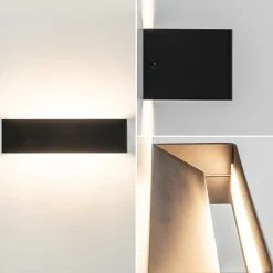 Wandlamp Stretto zwart 30cm><noscript><img width=