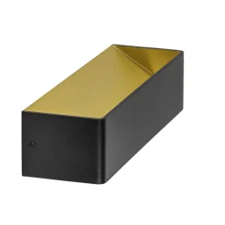 Wandlamp Stretto zwart/goud 30cm>Straluma