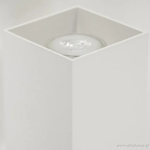 Wandlamp wit rechthoek up+down gu10>Straluma Online