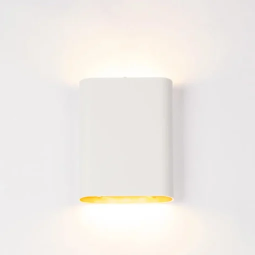 Wandlamp wit/goud ovaal dimbaar>Straluma Discount