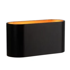 Wandlamp Xera ovaal zwart/goud>Straluma Online