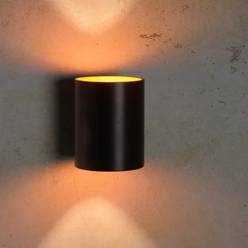 Wandlamp Xera zwart/goud binnenkant>Straluma Clearance