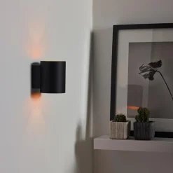 Wandlamp Xera zwart/goud binnenkant></noscript>Straluma Clearance