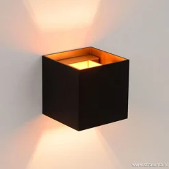Wandlamp Xio kubus zwart/goud inclusief G9>Straluma Sale