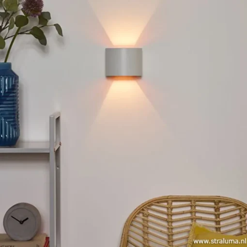 Wandlamp Xio wit afgerond incl. led g9>Straluma Clearance