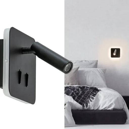 Wandlamp zwart leesspot + indirect lich>Straluma Sale