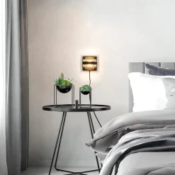 Wandlamp zwart/amber></noscript>Straluma