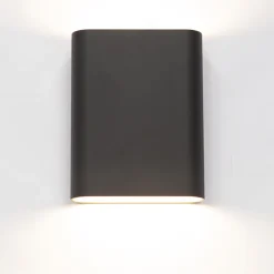 Wandlamp zwart/goud ovaal dimbaar>Straluma Sale