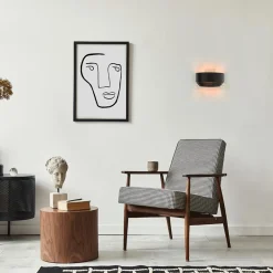 Wandlamp zwart/goud up+down langwerpig></noscript>Straluma Discount