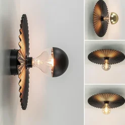 Wand/plafondlamp decoratief zwart></noscript>Straluma Outlet