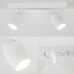 Witte 2-lichts opbouwspot GU10 verstelbaar></noscript>Straluma Discount