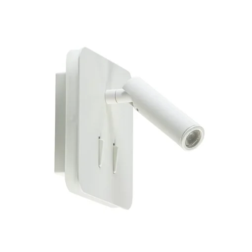 Witte wandlamp vierkant inclusief LED en spot>Straluma Best