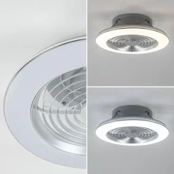 Zilveren ventilator inclusief LED klein></noscript>Straluma Outlet