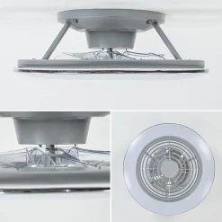 Zilveren ventilator inclusief LED klein></noscript>Straluma Outlet