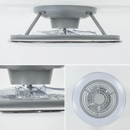 Zilveren ventilator inclusief LED klein>Straluma Outlet