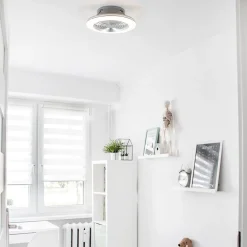 Zilveren ventilator inclusief LED klein></noscript>Straluma Outlet