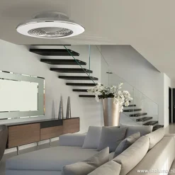 Zilveren ventilator met LED en bluetooth></noscript>Straluma Sale