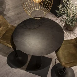 Zwart houten bartafel Ø80x105 cm></noscript>Straluma Online