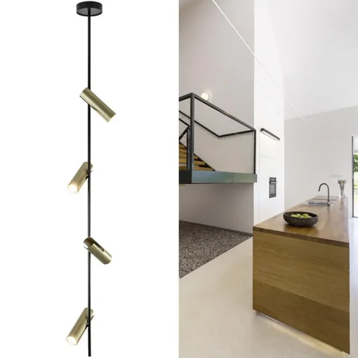 Zwart met gouden plafondspot 4-lichts groot>Straluma Discount