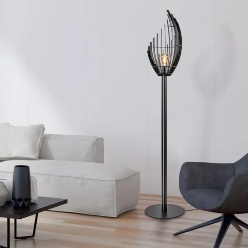 Zwart metalen design vloerlamp Omegna dimbaar>Straluma Sale