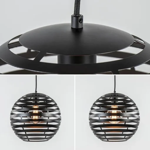 Zwart metalen hanglamp bol 30 cm>Straluma Sale