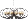 Zwart metalen hanglamp met smoke glas>Straluma Best