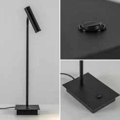 Zwarte bureaulamp met dimbaar LED verstelbaar></noscript>Straluma Hot
