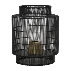 Zwarte draad tafellamp met brons>Straluma Best