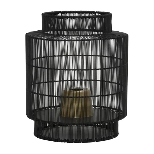 Zwarte draad tafellamp met brons>Straluma Best
