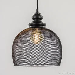 Zwarte hanglamp Karla met gaas>Straluma Sale