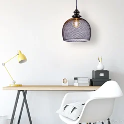 Zwarte hanglamp Karla met gaas></noscript>Straluma Sale