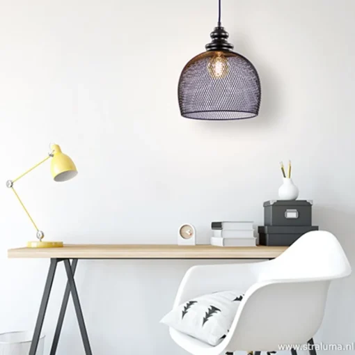 Zwarte hanglamp Karla met gaas>Straluma Sale